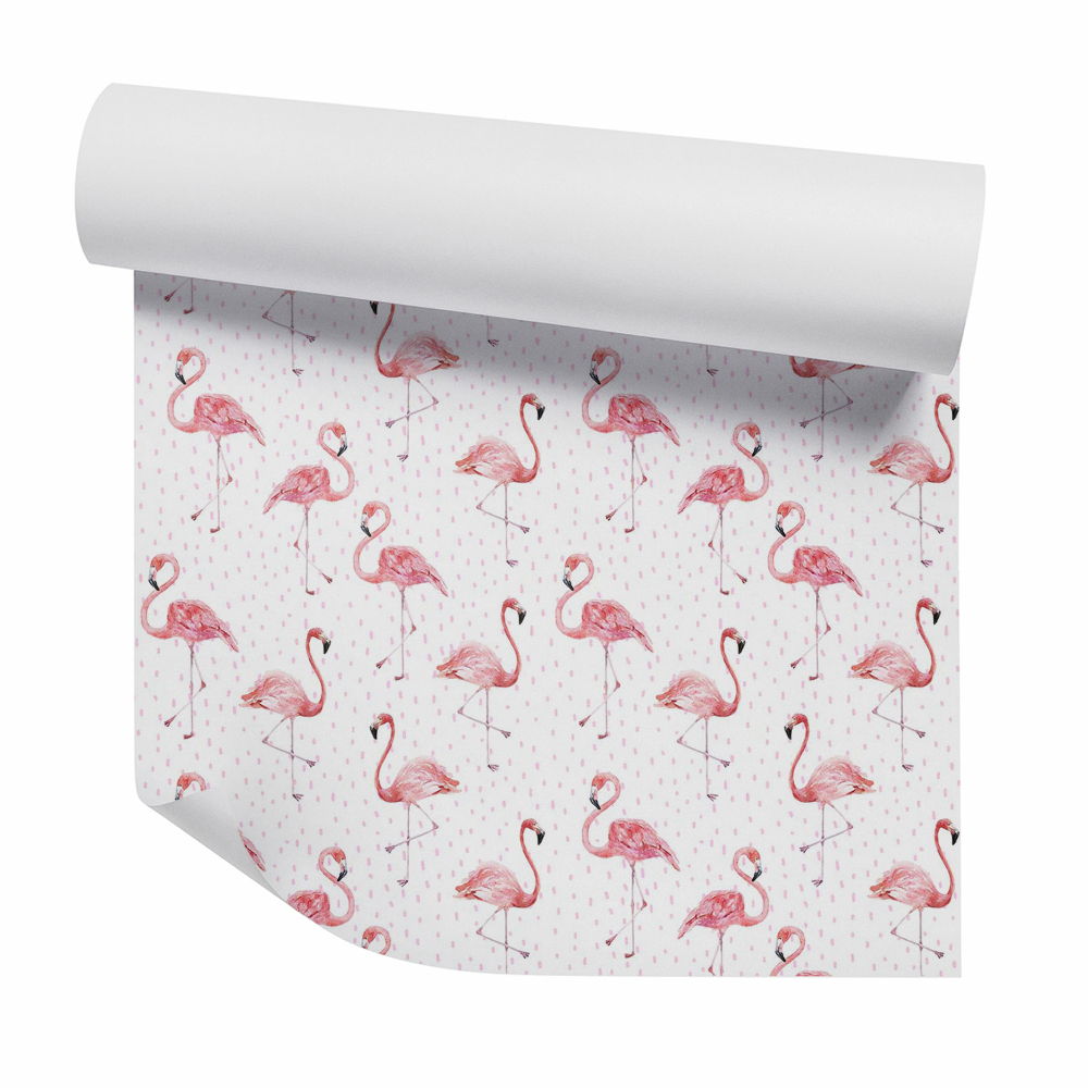 Papier peint Flamants sur des points lumineux