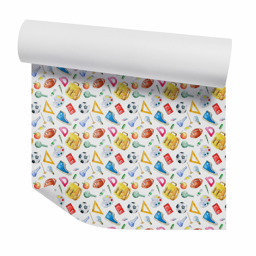 Papier peint Objets scolaires pastel