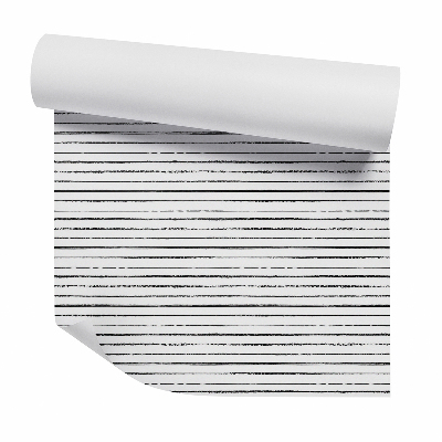 Papier peint Rayures décoratives horizontales noires
