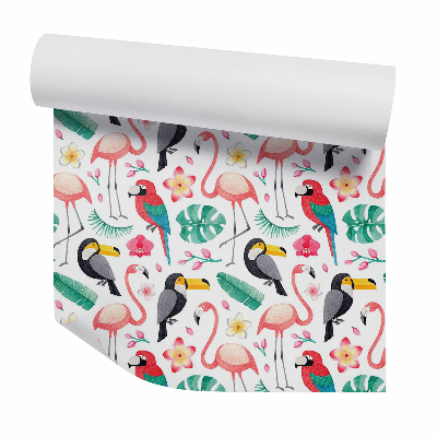 Papier peint Oiseaux exotiques pastel
