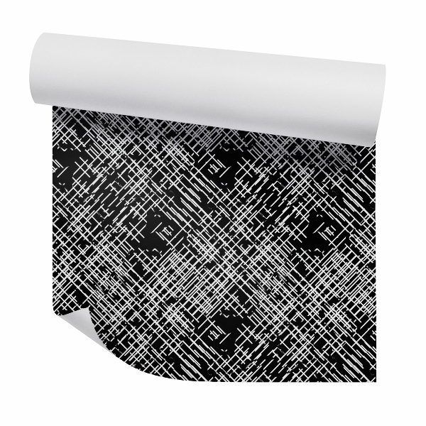 Papier peint Motif en damier noir et blanc