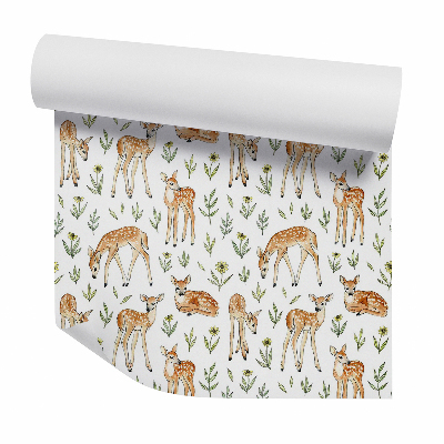 Papier peint Jeune chevreuil parmi les plantes