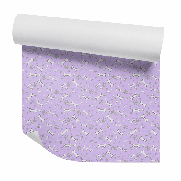 Papier peint Vie de chien fond violet