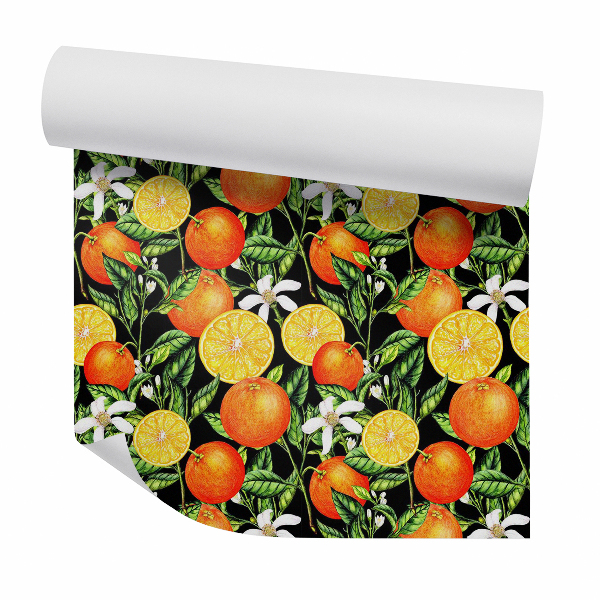 Papier peint Agrumes, oranges juteuses