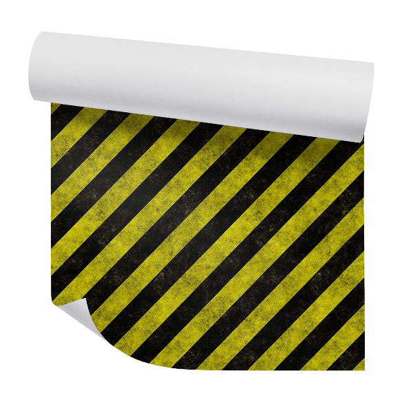 Papier peint Rayures de texture jaune-noire