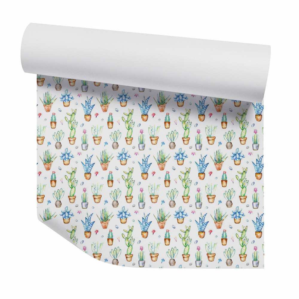 Papier peint Petits cactus en pots