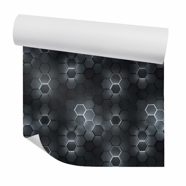 Papier peint Motif moderne en nid d'abeille