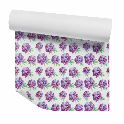 Papier peint Fleurs abstraites violettes