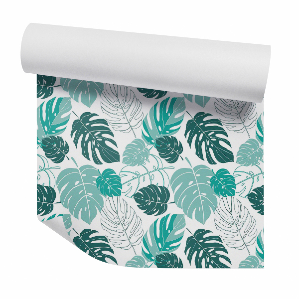 Papier peint Feuilles tropicales aux couleurs vives