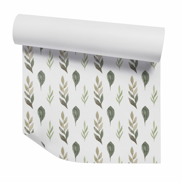 Papier peint Feuilles d'automne fond blanc