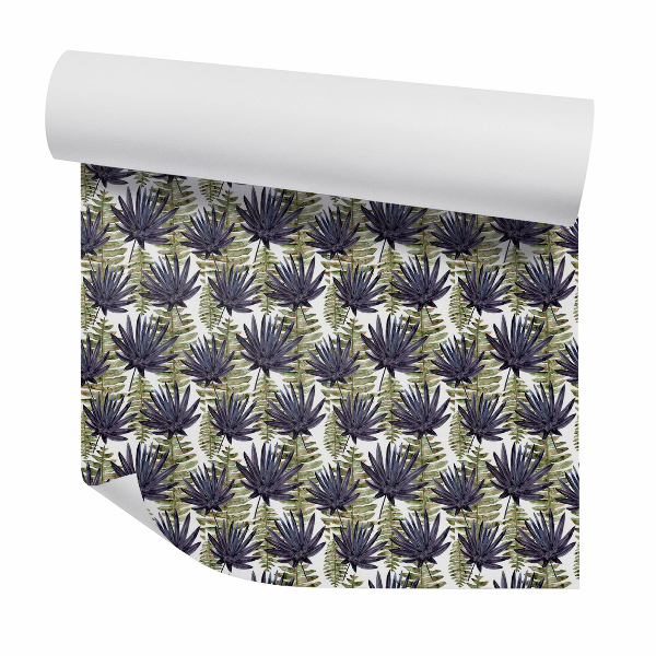 Papier peint Fleurs tropicales feuilles