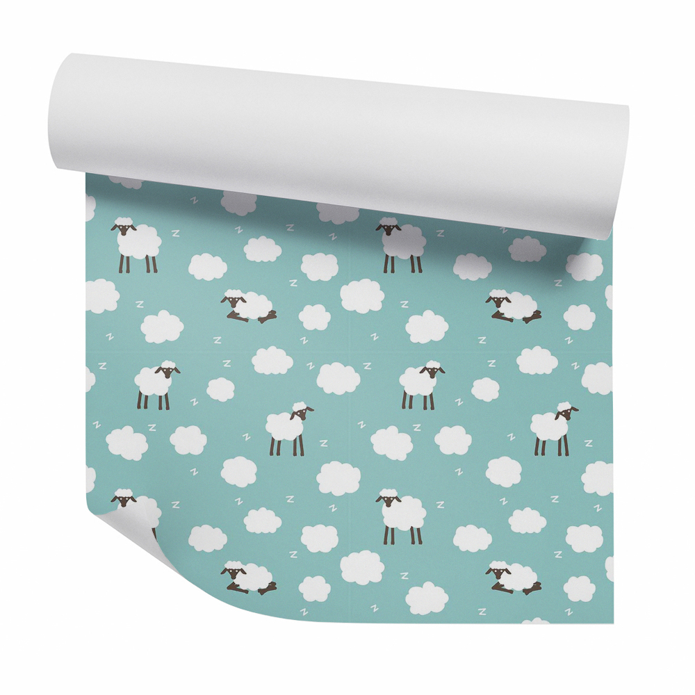 Papier peint Agneaux endormis dans les nuages
