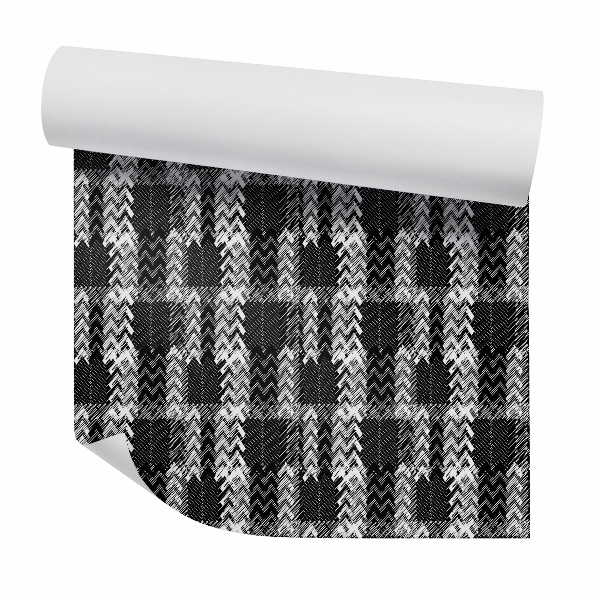 Papier peint Motifs de patchwork noir et blanc