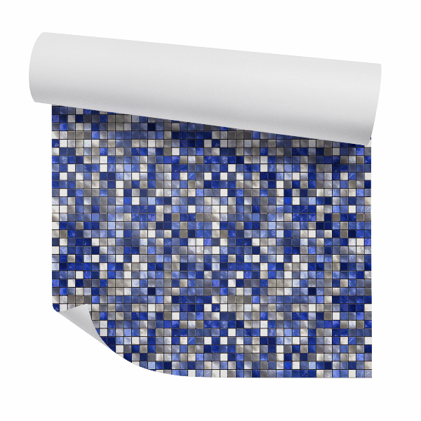 Papier peint Carreaux bleus abstraits