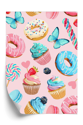 Papier peint Papillons sucrés