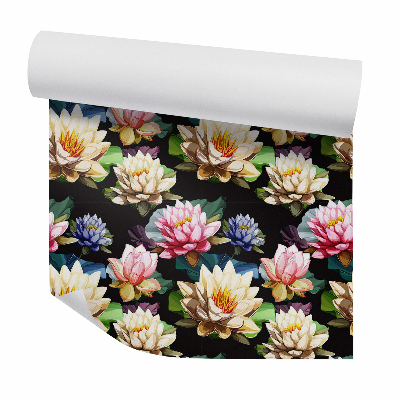 Papier peint Fleur de lotus dessin réaliste