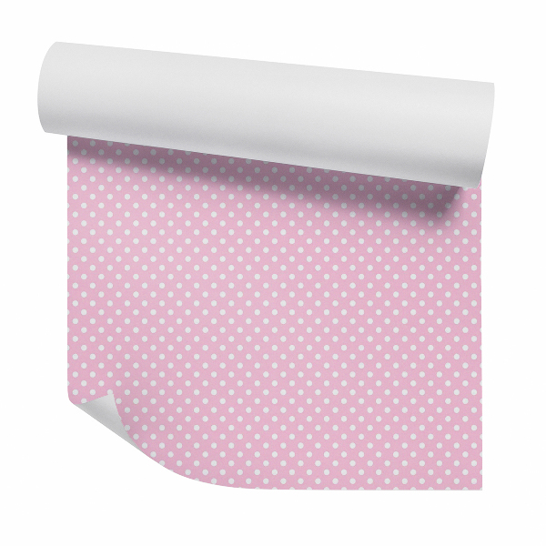 Papier peint Motif girly rose et blanc