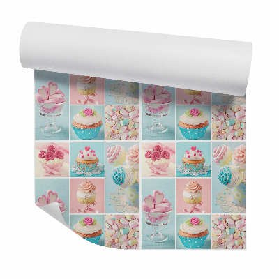 Papier peint Bonbons et cupcakes colorés