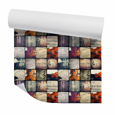 Papier peint Instruments de musique et partitions