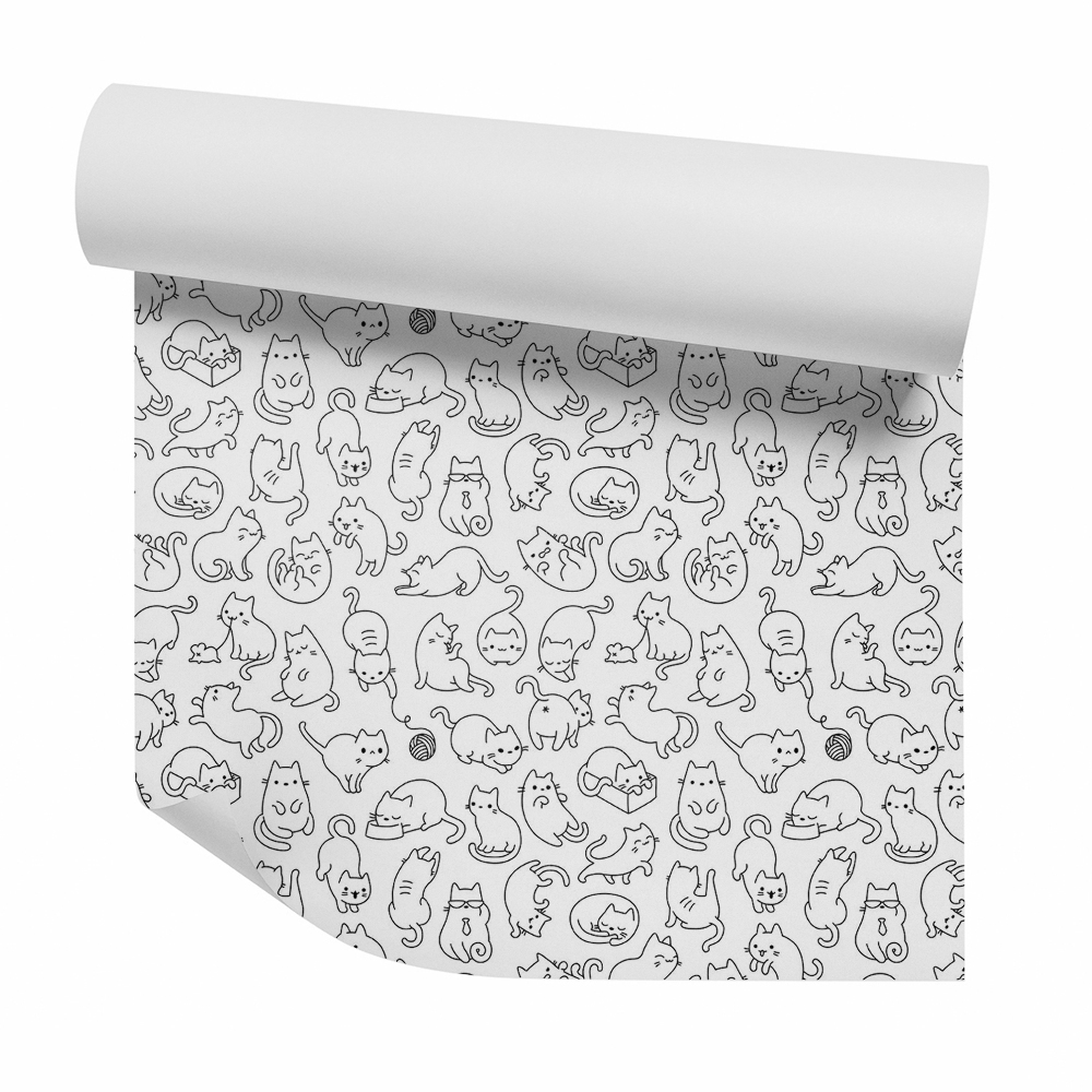Papier peint Croquis d'une maison de chat