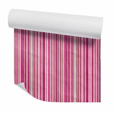 Papier peint Rayures verticales roses