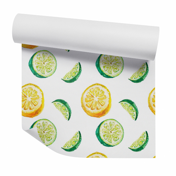 Papier peint Citrons et limes