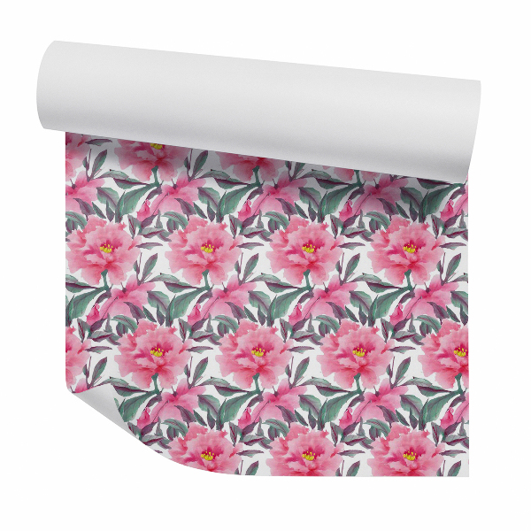 Papier peint Pivoines chinoises roses