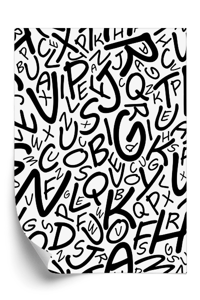 Papier peint Alphabet pattern font cartooned