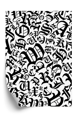 Papier peint Alphabet gothique