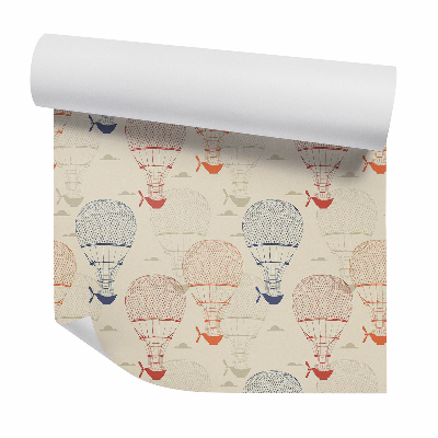 Papier peint Ballons bleu-rouge