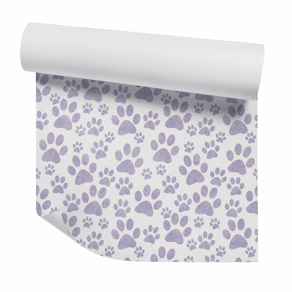 Papier peint Empreinte de patte violette