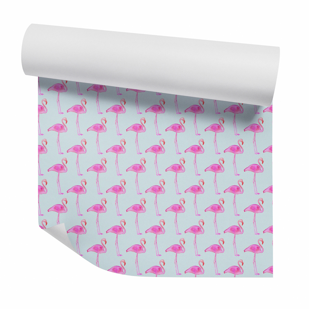 Papier peint Flamants roses décoratifs à l'aquarelle