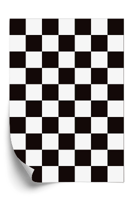 Papier peint Motif en damier noir et blanc
