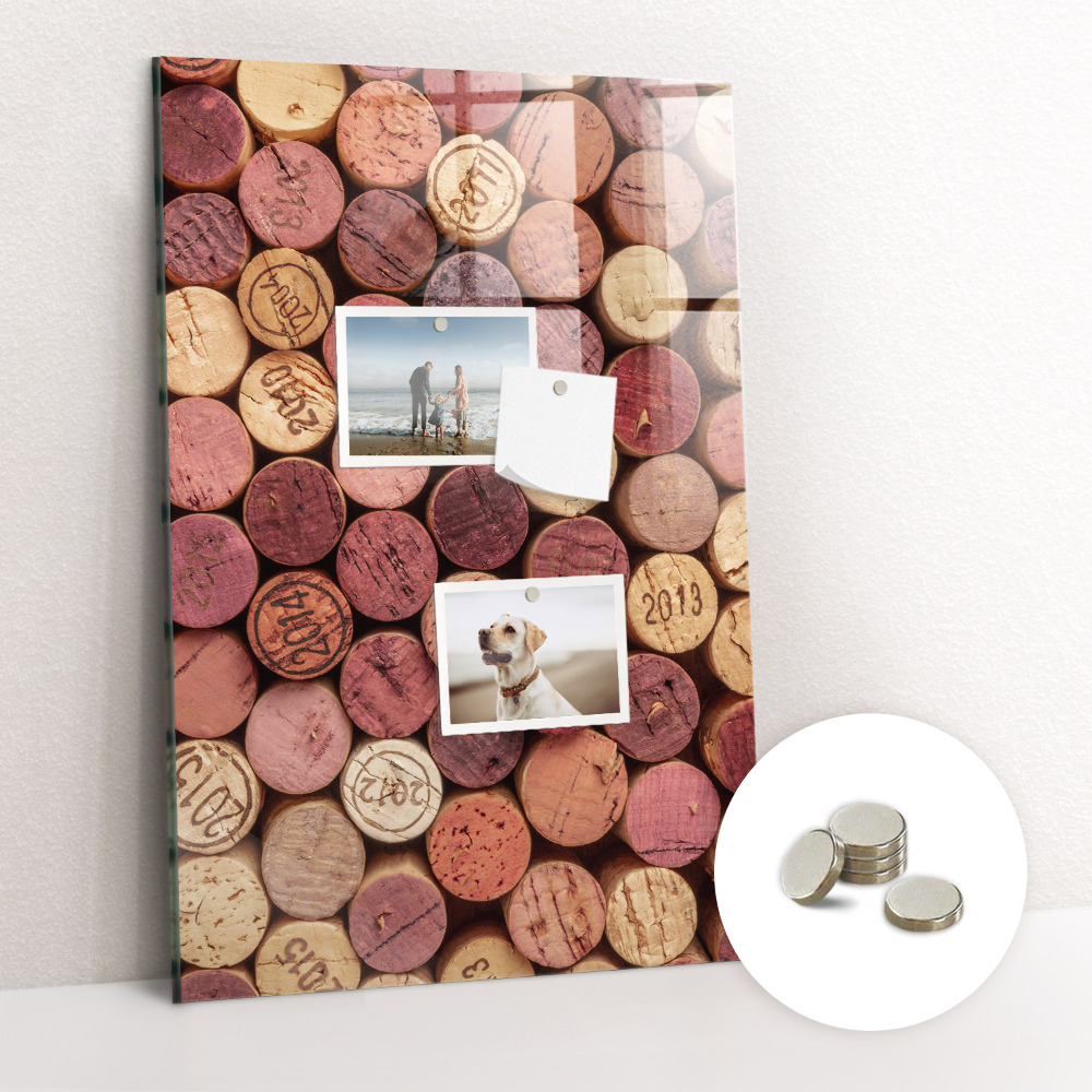 Tableau magnétique design Bouchons de vin