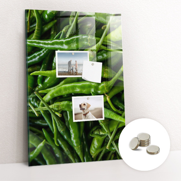 Tableau pour magnet Poivrons verts