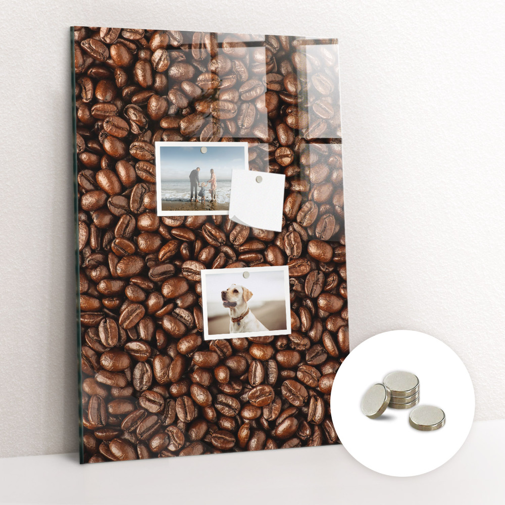 Tableau aimanté mural Grains de café