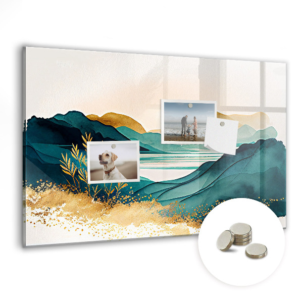 Tableau d'affichage magnétique Paysage turquoise