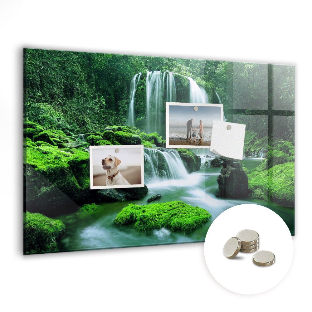 Tableau magnétique en verre Chute d'eau au Sri Lanka