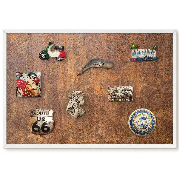 Tableau magnétique avec texture riche dans des tons de brun