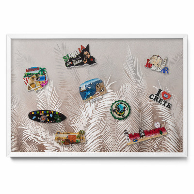 Tableau magnétique mural Feuilles bohèmes naturelles