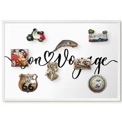 Tableau magnétique décoratif avec cadre et inscription élégante avec un cœur