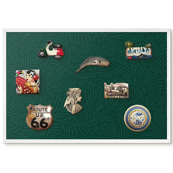 Tableau magnétique motif feuilles vertes design moderne