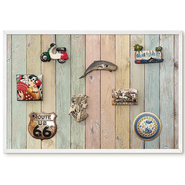 Tableau magnétique pour aimants dans des tons pastel variés