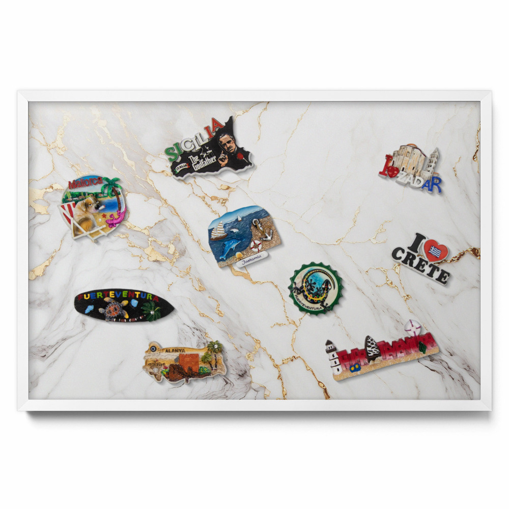 Tableau pour magnet Pierre de marbre élégante