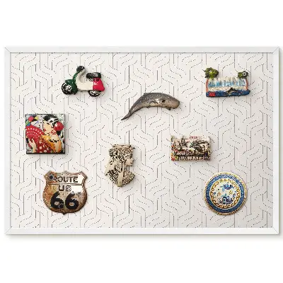 Tableau magnétique décoratif motif géométrique aux lignes ondulées délicates