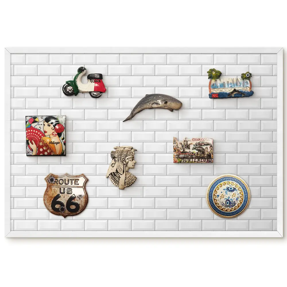 Tableau magnétique minimaliste pour collection d'aimants style espace