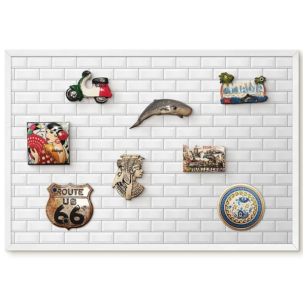 Tableau magnétique minimaliste pour collection d'aimants style espace