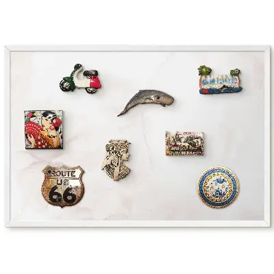Tableau magnétique avec motifs marbrés dans des tons clairs