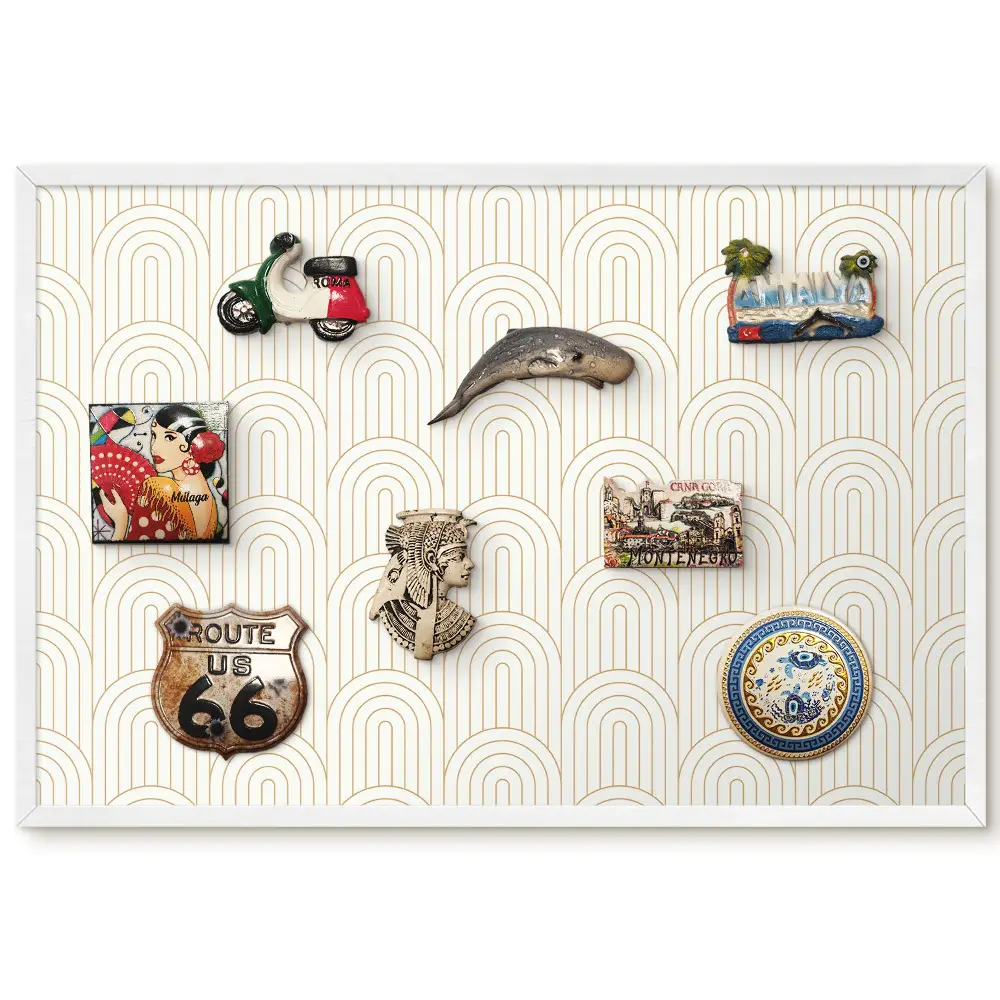 Tableau pour collection d'aimants motif arche élégant
