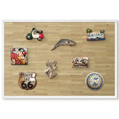 Tableau pour collection d'aimants en bois naturel